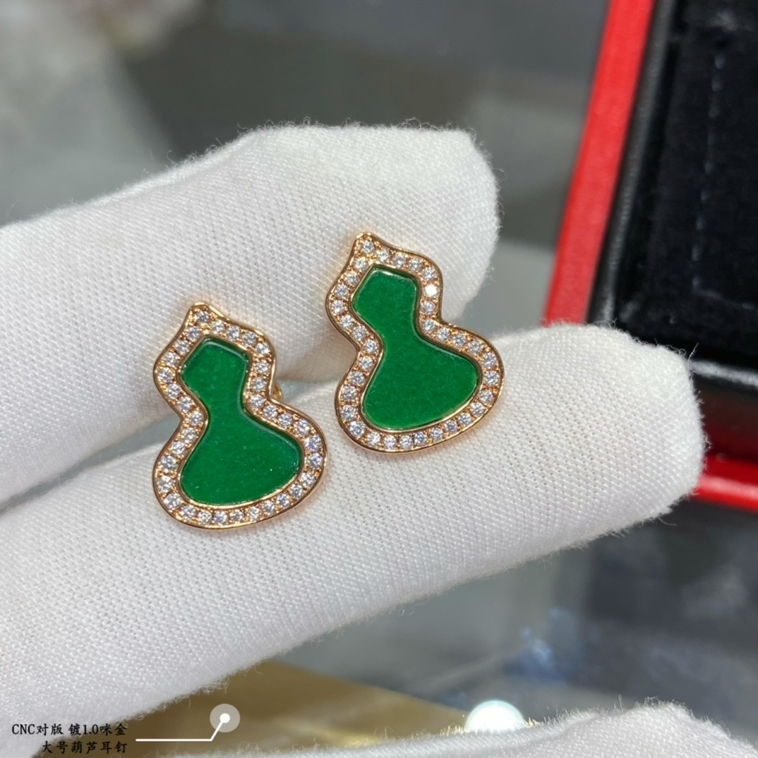 Qeelin Large Gourd Stud Earrings