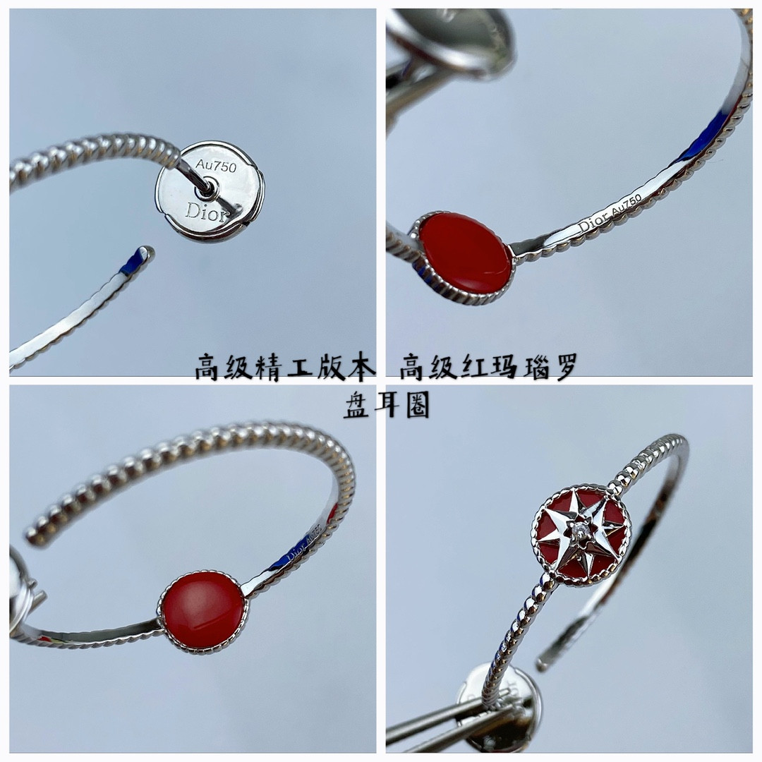 D*or eight-pointed star earrings