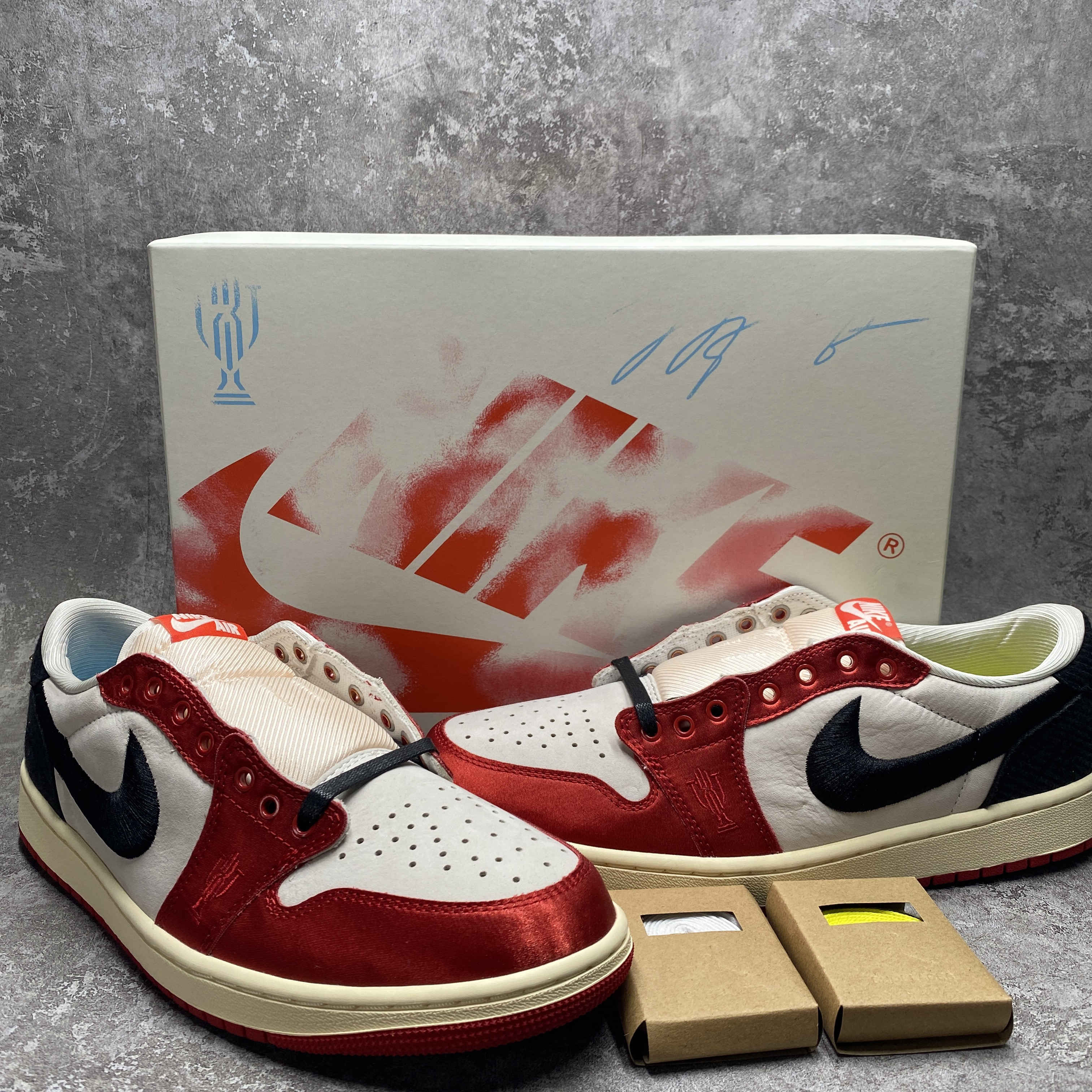 UA Jordan 1 Retro Low OG Trophy Room Away