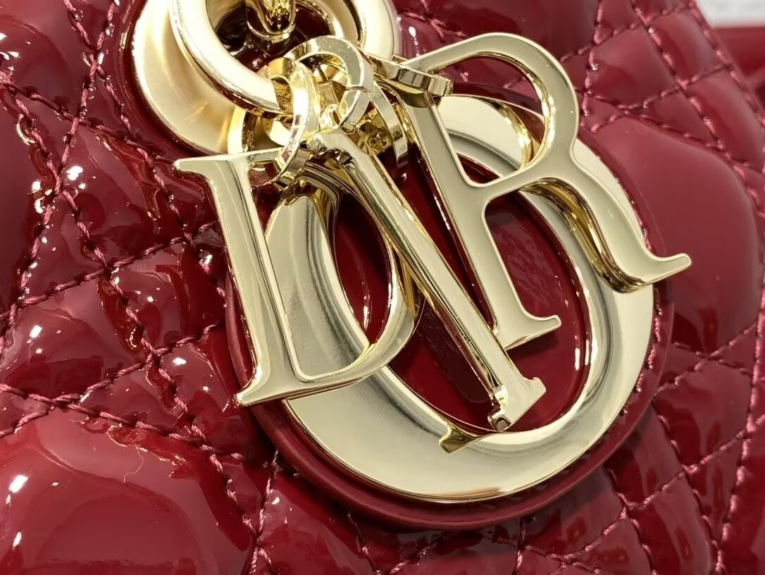 D*or small lady d-joy bag red 22x6x12cm