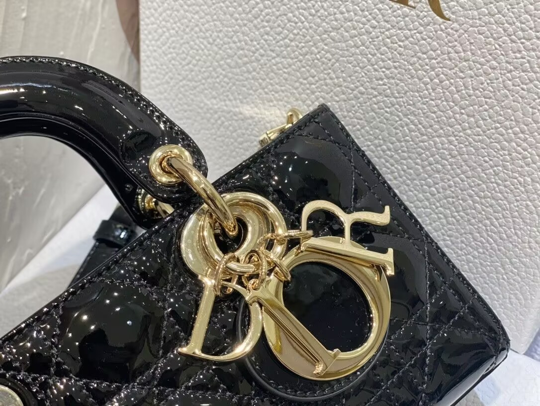 D*or small lady d-joy bag black 22x6x12cm