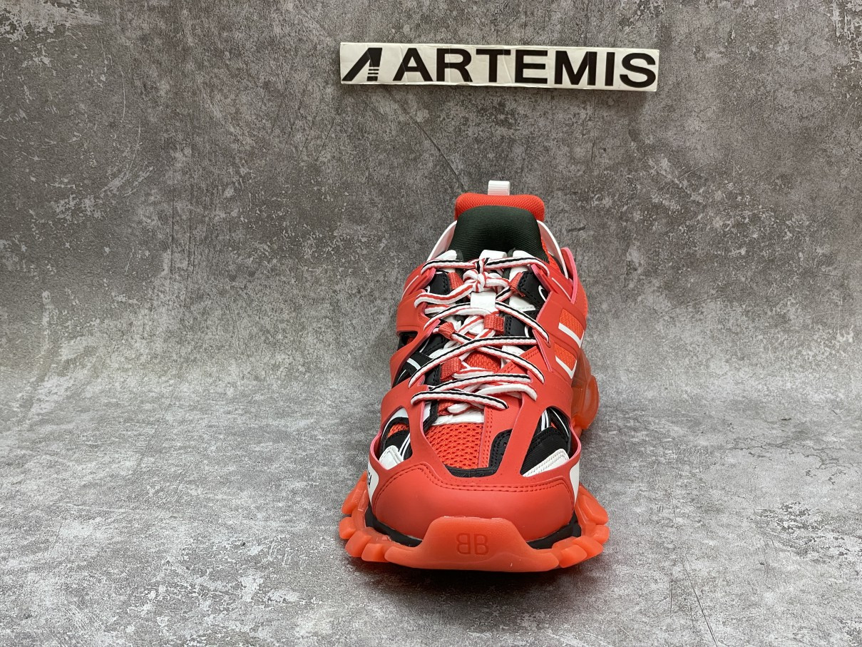 Balenciga Track Clear Sole Red