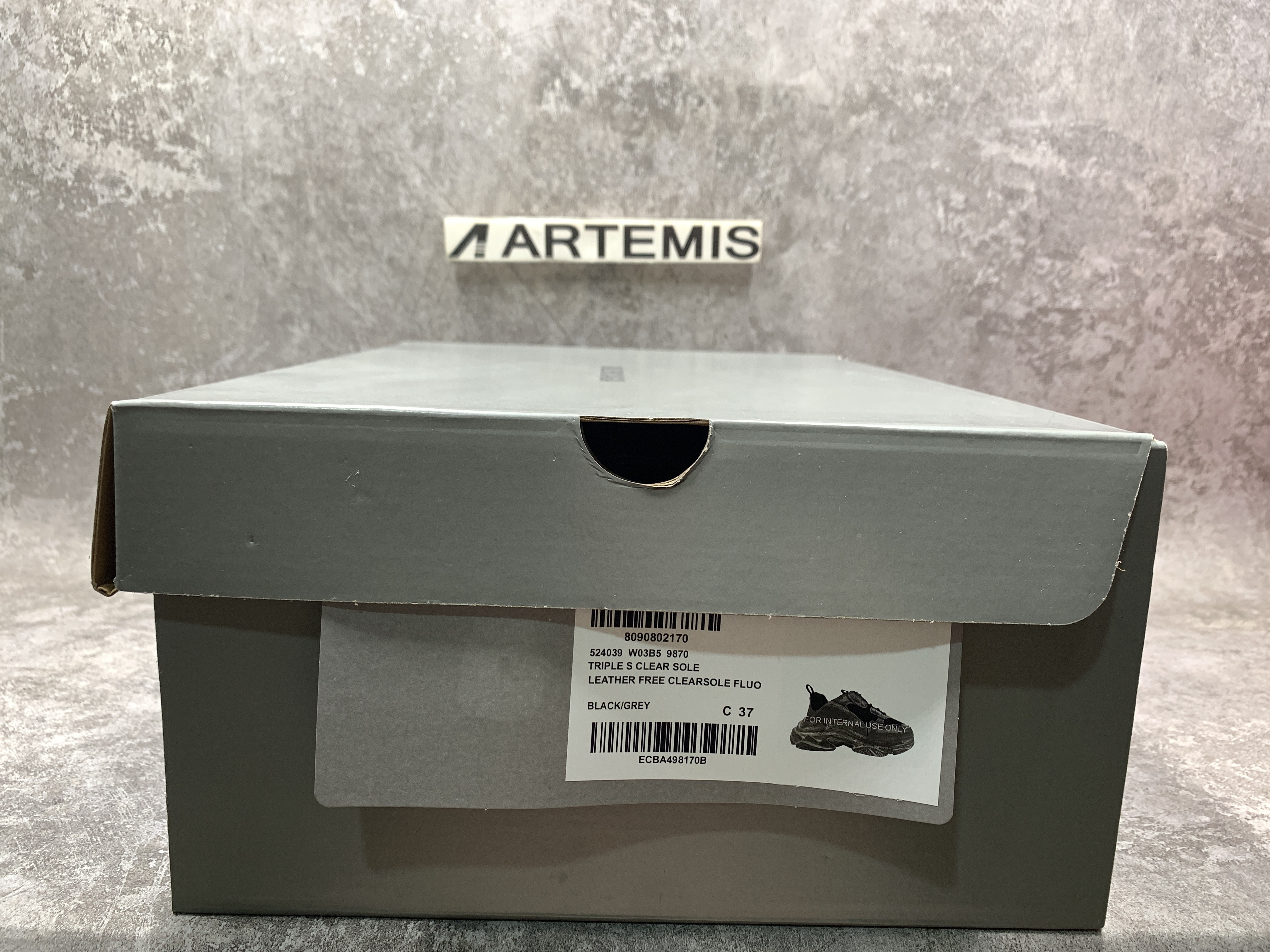 Balenciga Black Faded Triple S Sneakers