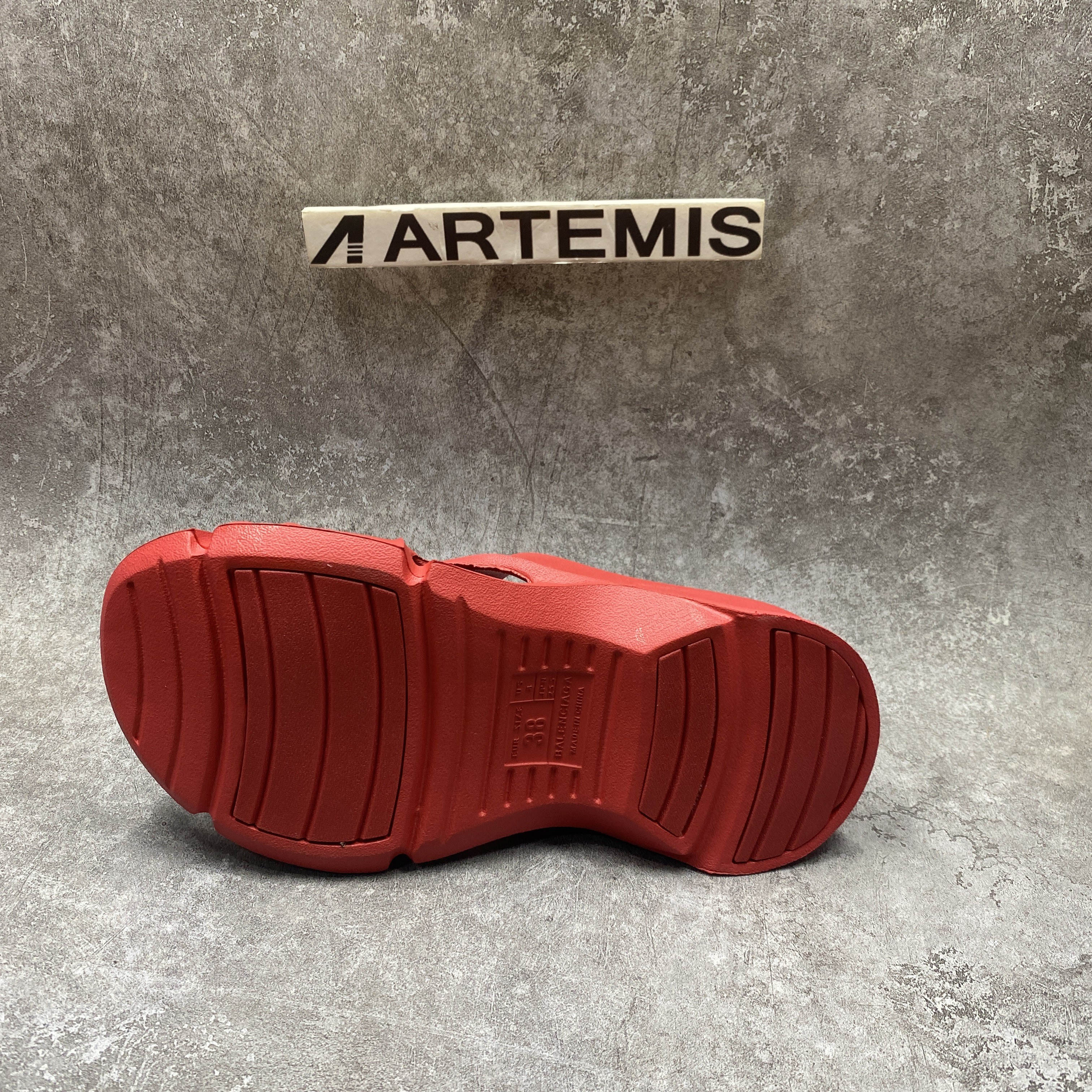 Balenciga Mold Slides Red (run one size bigger)