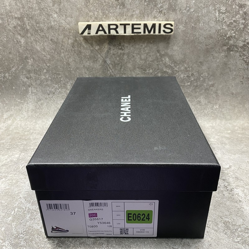 Channel Trainer Sneaker In Purple