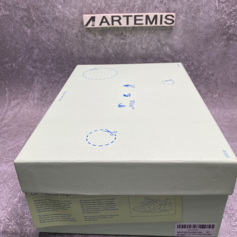 Off-White Out Of Office Bicolor Leather Low-Top Sneakers