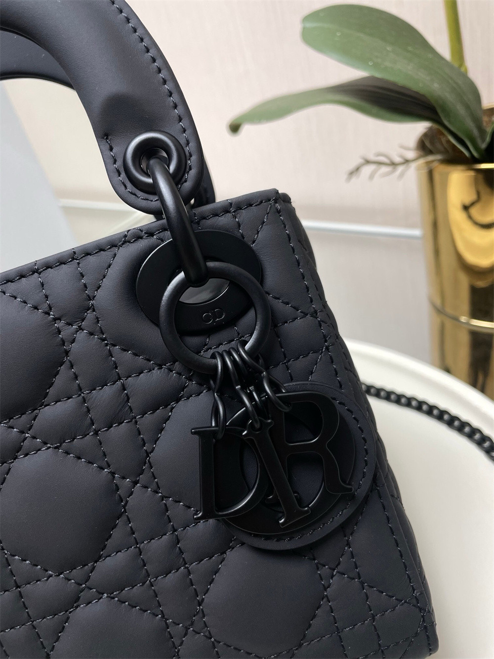 mini lady D*or bag 6.5 x 6 x 3 inches