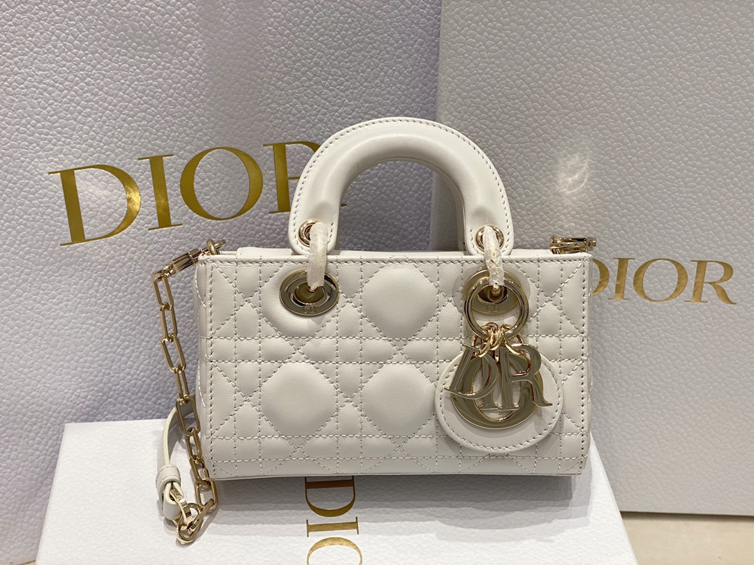 D*or mini lady d-joy bag white 16 x 9 x 5 cm