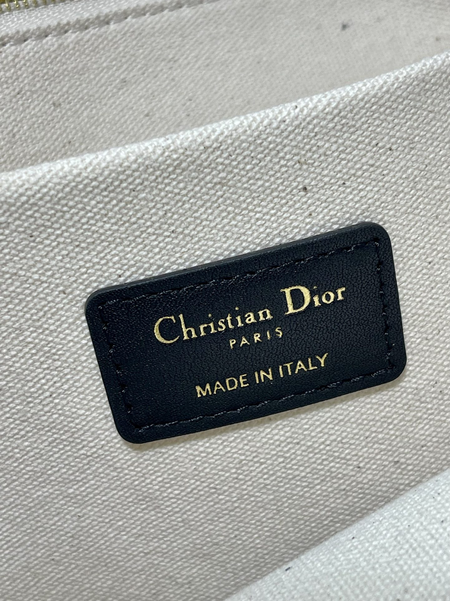 large D*or book tote black white D*or oblique embossed calfskin 16.5 x 14 x 7.5 inches