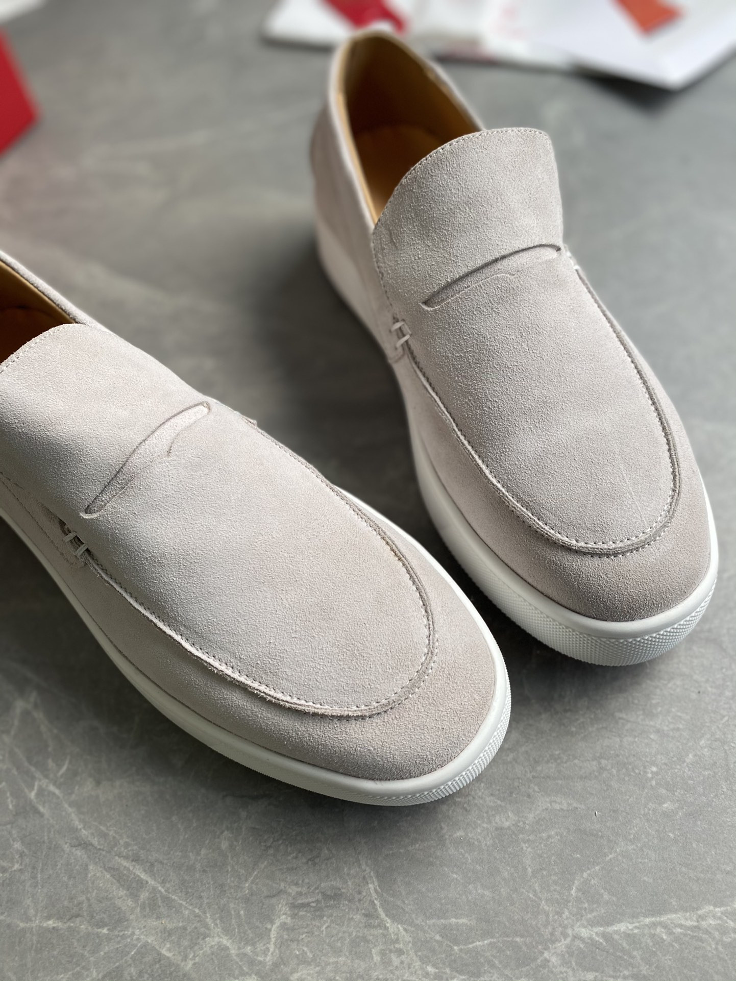 ua Ch**an louboutin thick-soled loafers
